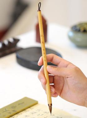 高档园小楷毛笔纯狼毫专业级套青装湖初学入门临摹书法专用初学者