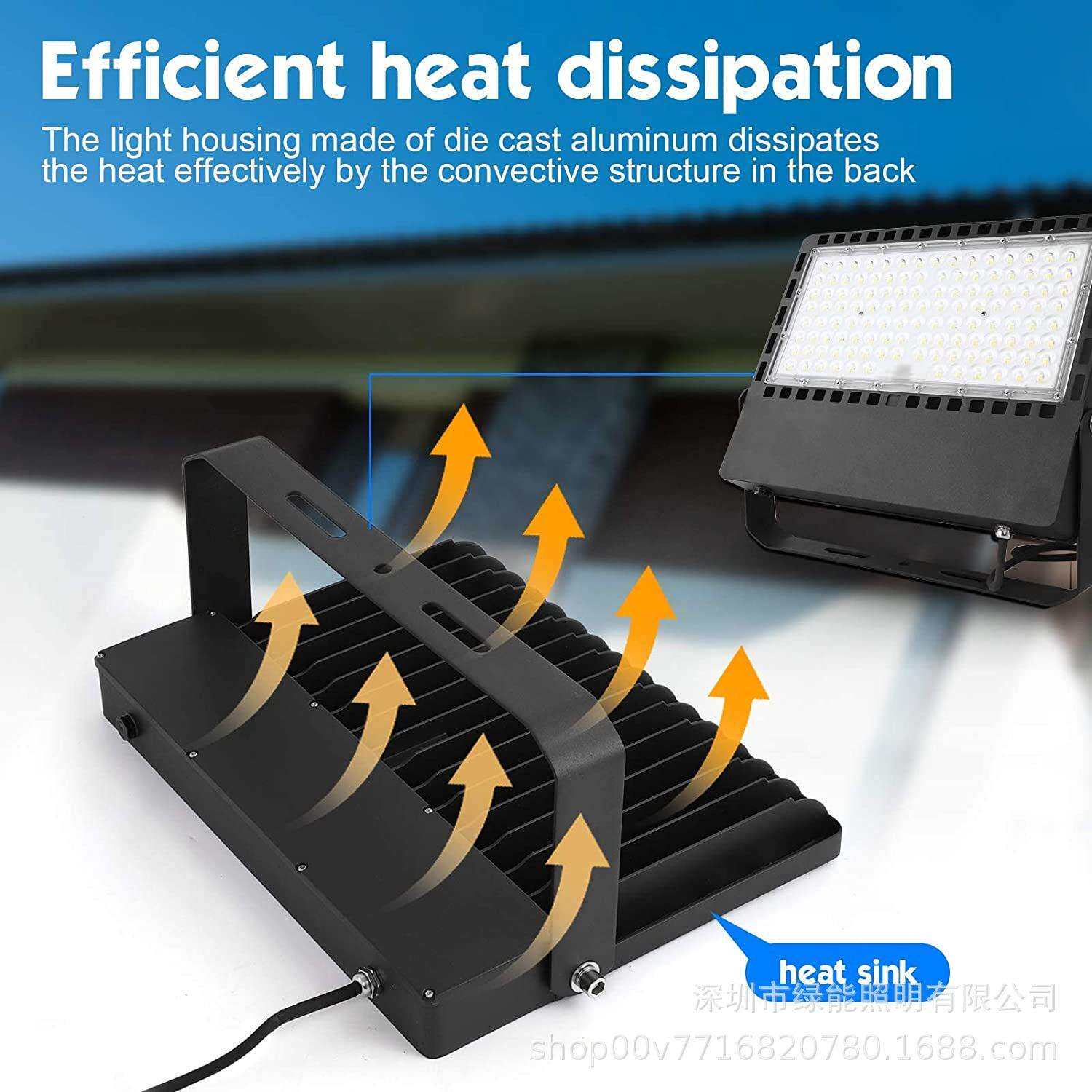 7年质保3色3功率摇杆拨码300w240w200w智能多功能模组投光泛光灯