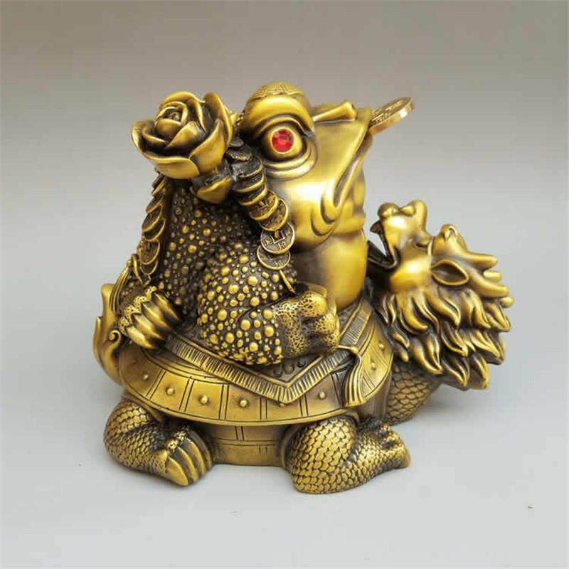 黄铜金蟾龙龟摆件家居办公装饰礼品工艺品