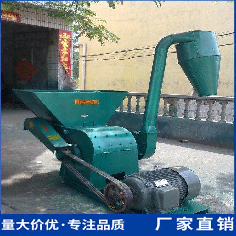 自动进料锤片式粉碎机稻草花生秧粉糠机大型养殖饲料秸秆打粉机