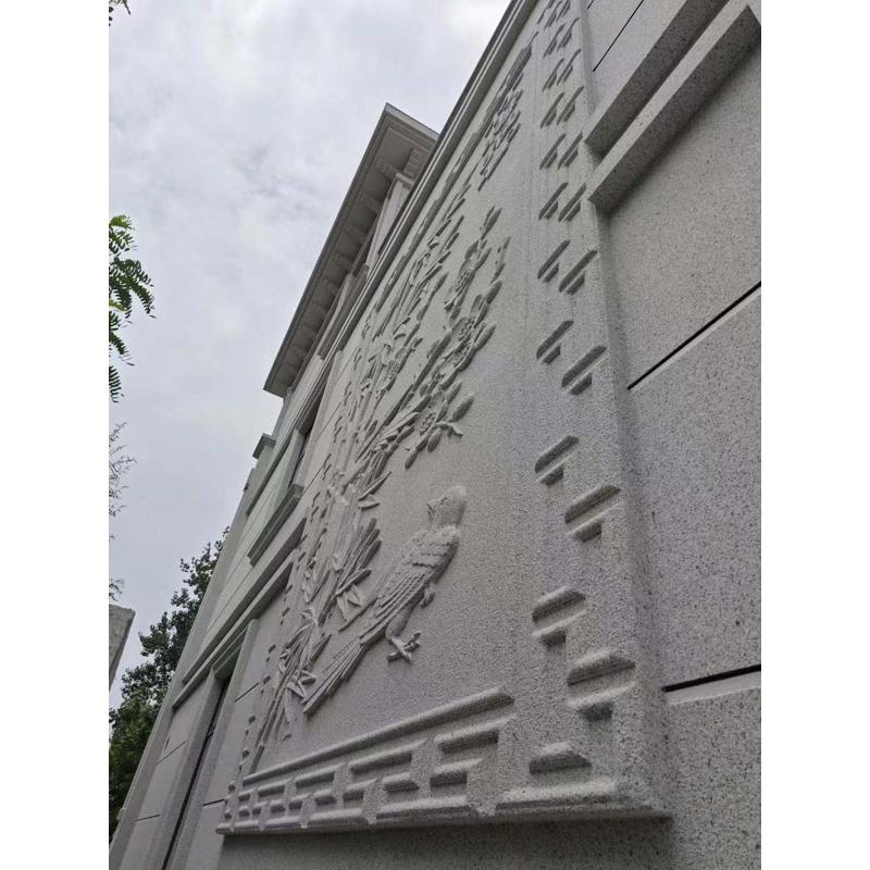 EPS别墅外墙装饰浮雕中式雕花墙面仿砂岩壁画迎客松石膏支持定制图片
