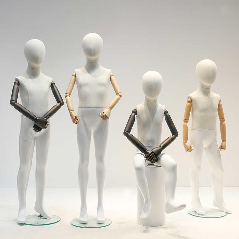 男女童装店儿童模特展示架童装服装橱窗陈列道具假人偶台小孩全身