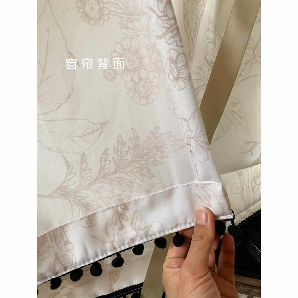 美式法式提拉帘升降帘窗帘厨房纱帘免打孔安装短帘半帘门帘罗马帘