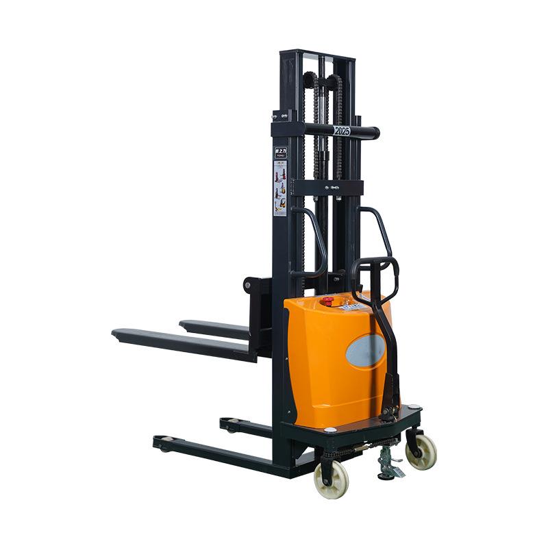 电动叉车步行式液压升降堆高车1吨2吨全电动升降叉车自行走新能源