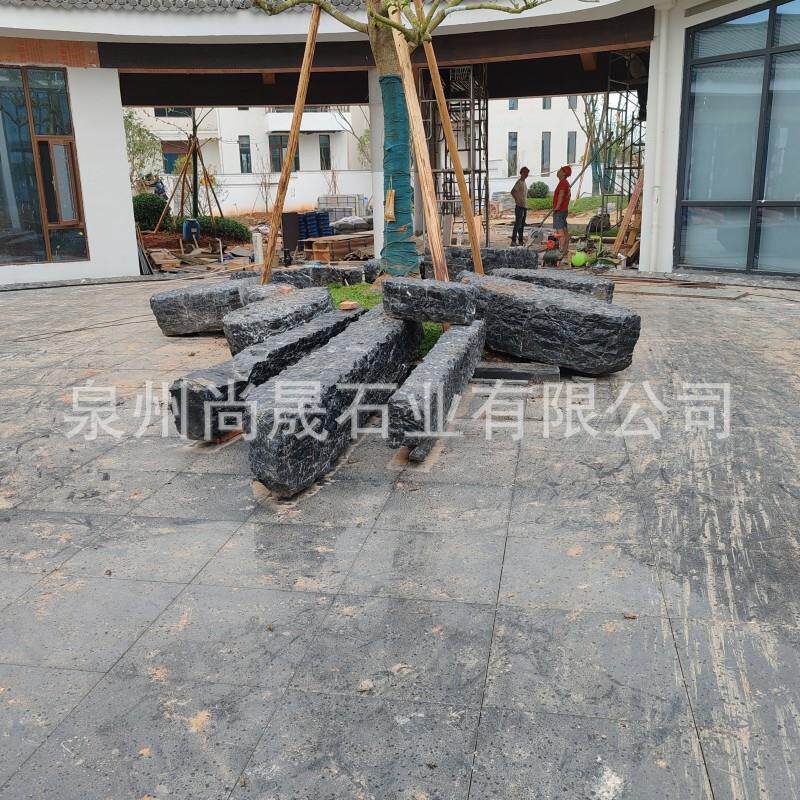 黑山石风景石景观石树围树池乌山石椅子坐凳园林景区装饰摆设摆件