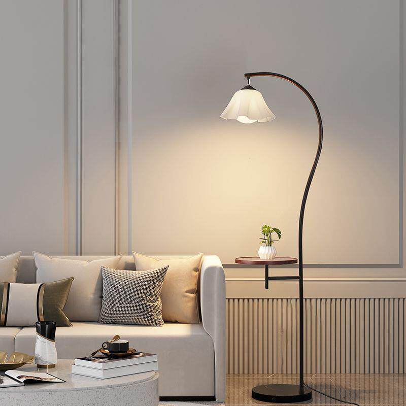 2026新款奶油风落地灯客厅卧室氛围床头灯带茶几花朵摆件立式台灯