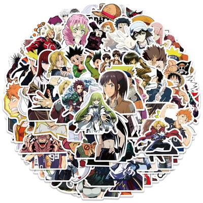 50Pcs Mix Anime Stickers NARUTO ONEPIECE Graffiti Sticker Wa