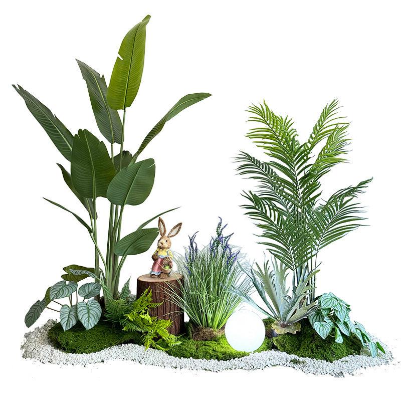 仿真绿植造景组合假树植物景观布景室内门店软装装饰摆件假绿意