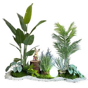仿真绿植造景组合假树植物景观布景室内门店软装装饰摆件假绿意