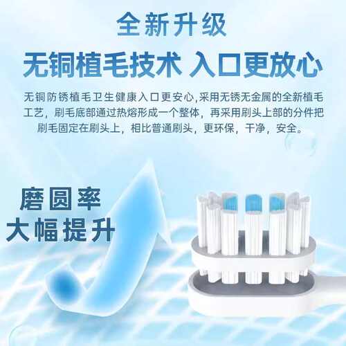 乐吻适配素士电动牙刷头1/3/3/5/1/2/3替换猫爪刷