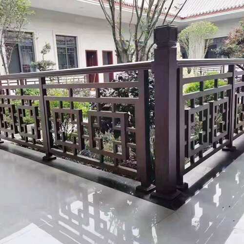 新中式铝艺护栏别墅围栏小区栅栏花园庭院自建房铝合金护栏防攀爬