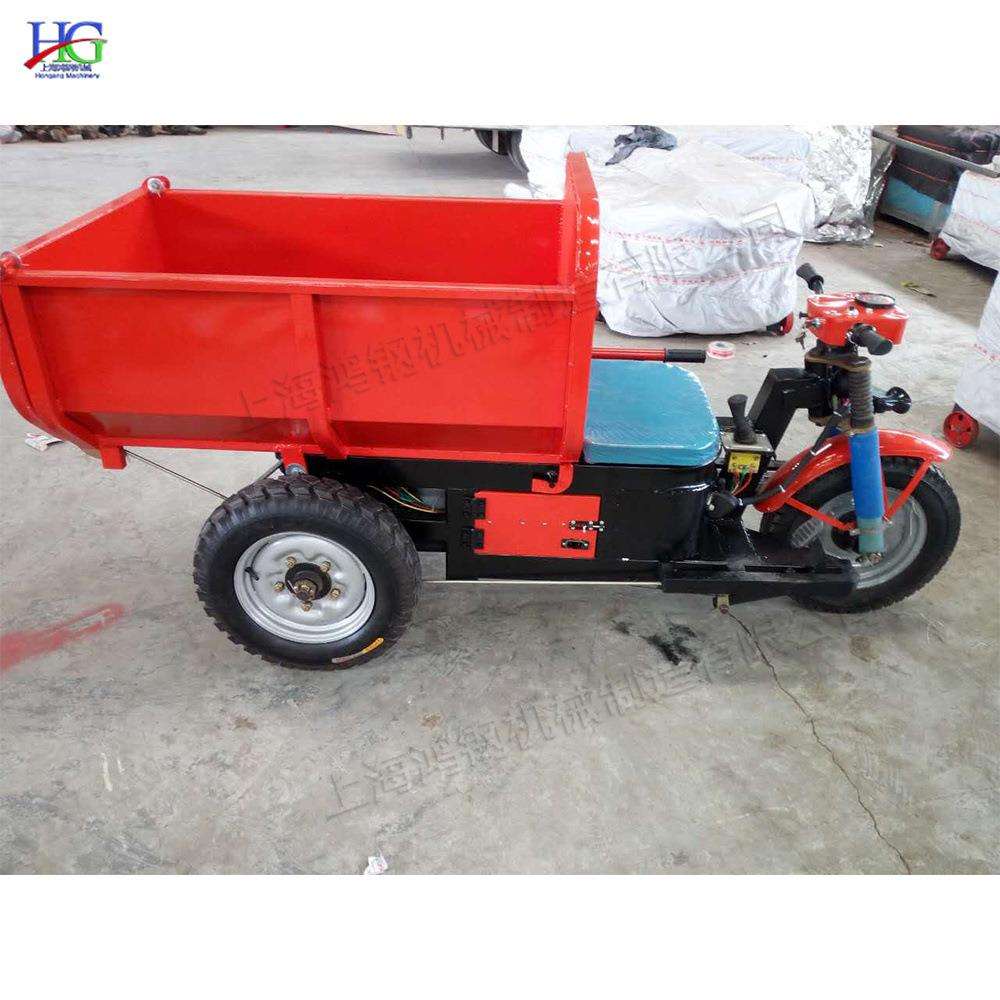 煤矿用电动三轮车 载重爬坡货运工程翻斗车 工地混凝土砂浆运输车