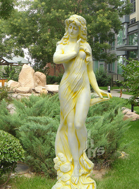 酒店欧式人物雕塑落地玻璃钢工艺品大厅花园装饰软装摆件月亮女神