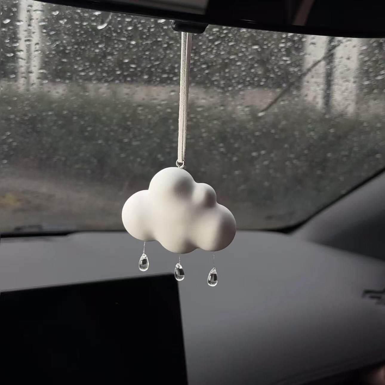 雨滴云朵汽车车载香薰挂件持久淡香氛车内装饰高级感香氛挂饰车挂