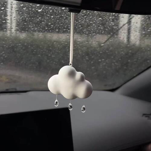 雨滴云朵汽车车载香薰挂件持久淡香氛车内装饰高级感香氛挂饰车挂