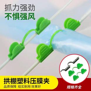 农用小拱棚支架保温膜压膜夹全套玻璃纤维实心杆育苗小棚骨架二膜