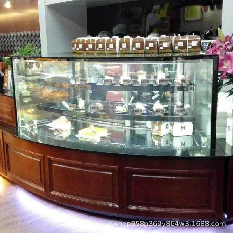 直角扇形蛋糕展示柜弧形热弯展示冰柜商用甜品西点冷藏柜