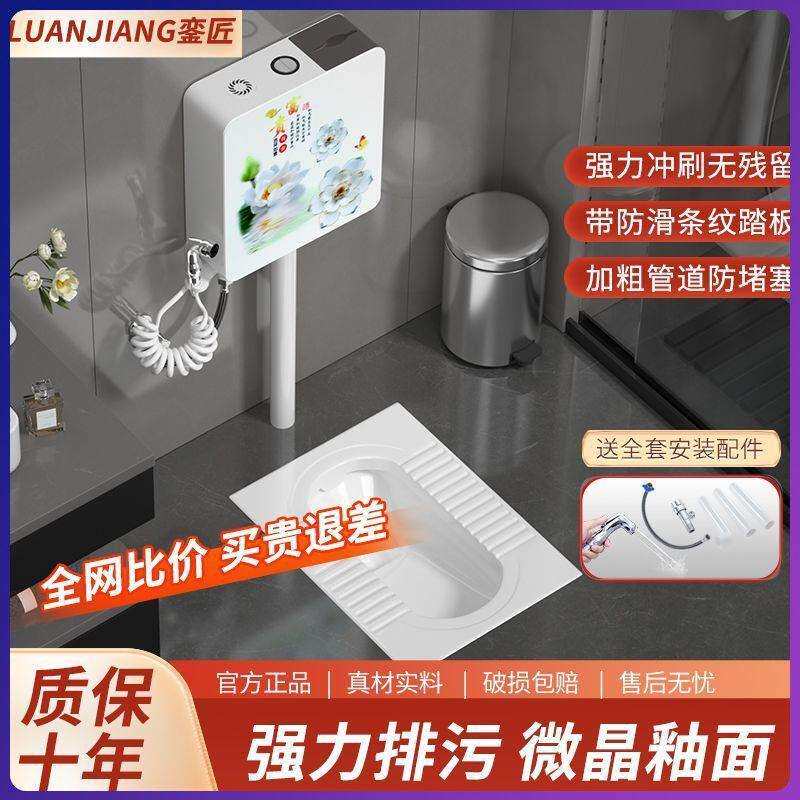 蹲坑大号特大号蹲便池蹲家用水箱便器大便卫生间便器卫生间大便器