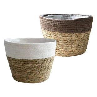 with Basket Planter for Plant Containers Liners Straw