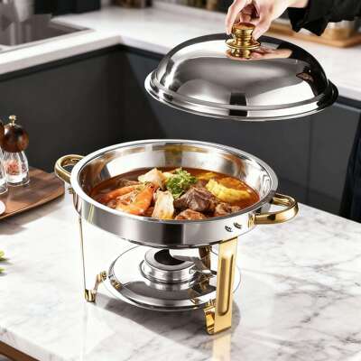 跨境货源不锈钢自助餐炉chafing dish商用酒精炉加热保温炉
