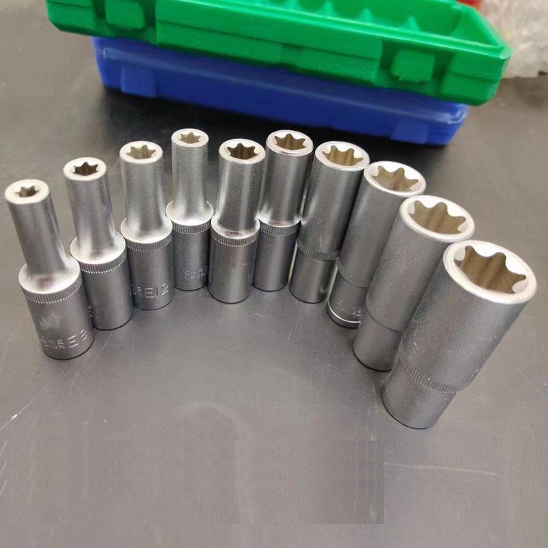 e型加筒e8e长1012e14花型内六花角外六e角梅花异形花键套FKO筒套