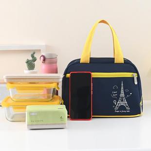 学生饭盒手提袋大容量保温便当包午餐袋上班带饭大号可平放饭盒袋