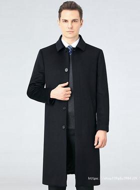 冬季新款胆男士羊绒大羽绒内可拆卸8536-WT翻领外套老年爸爸衣装