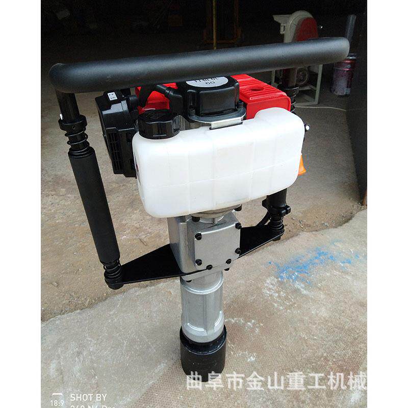 建筑地汽油打桩机 抢险汽油打桩机 新款手提式角铁栽桩机