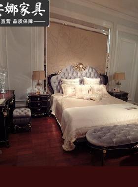 新古典12716婚实木床欧式布艺双人床别室墅奢华主床卧公床婚床