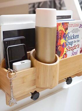 竹制床边置收LLW纳架存储收木盒竹质分格物整纳理盒