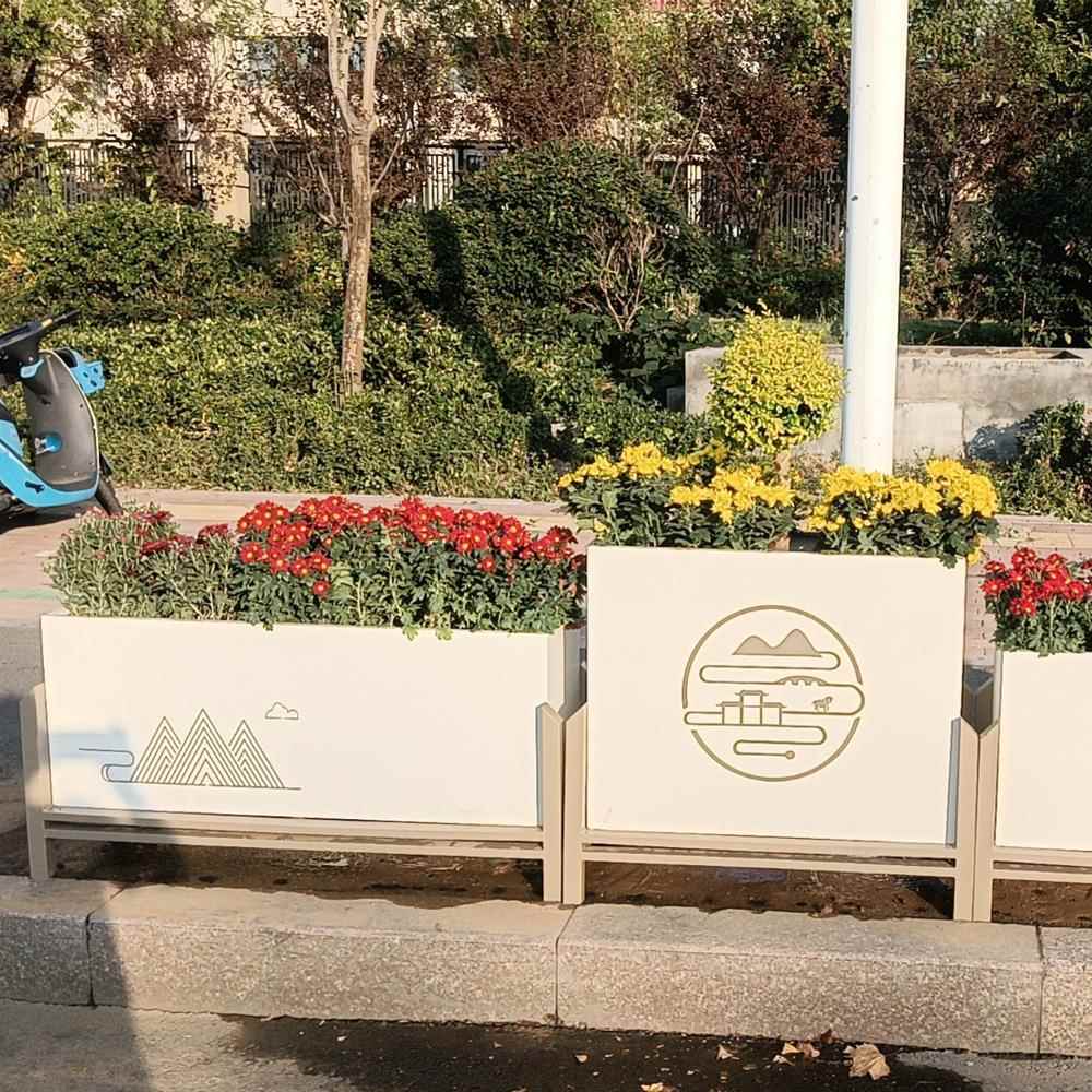 户外不锈钢植花槽箱高组合庭院阳台广场种花隔断移701动花架树池