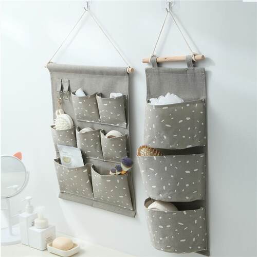 天天特价棉麻布艺收纳挂袋防水大号储物袋多层挂墙置物袋门后壁挂