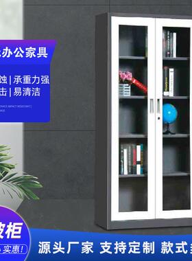 文件柜铁皮资料档案收纳柜财务凭证柜带锁铁皮柜钢制办公文件柜
