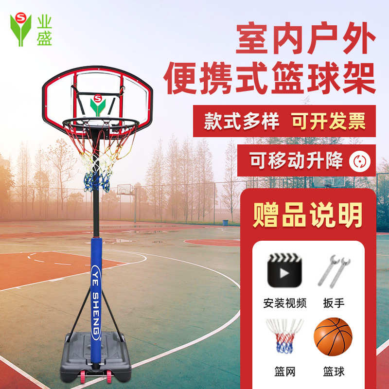 儿童成人室内移动式篮球架框网篮球网标准训练篮球架可扣篮篮球架