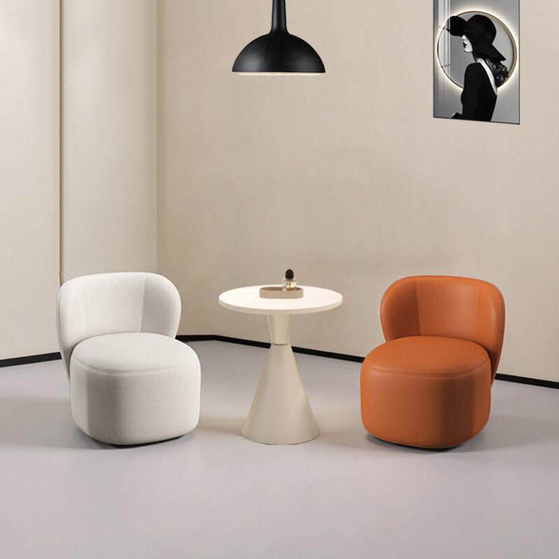 2025新款休闲 单人沙发椅美容院轻奢高级感可旋转接待洽谈桌椅组