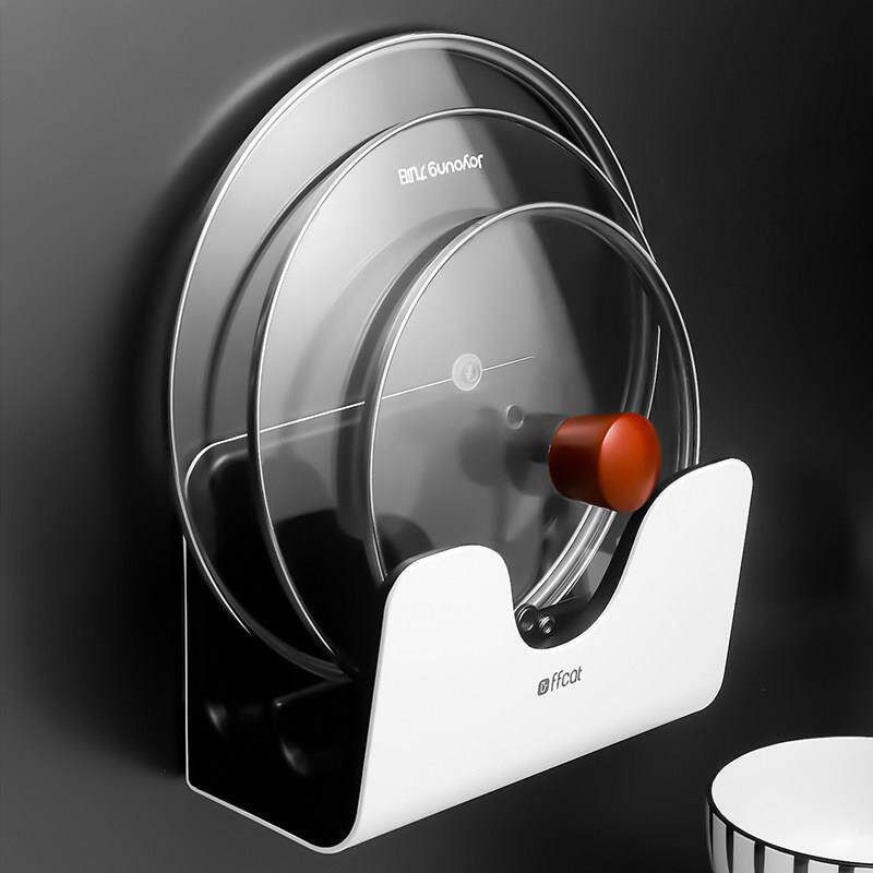 锅盖架壁挂式放菜板砧板多功能免打孔厨房置物架子带接水收纳神器