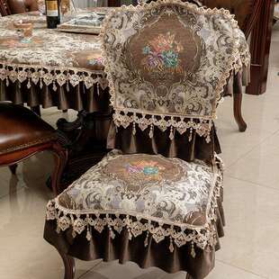 式套垫罩高椅档裙边椅子四季通用防滑椅子坐垫奢华805花开餐椅垫