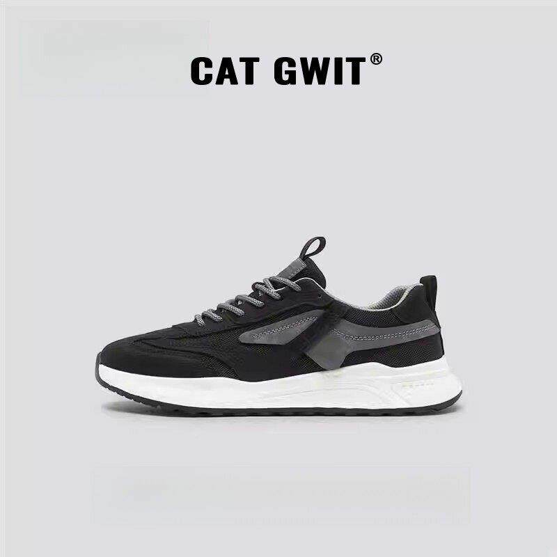 CAT GWIT阿甘鞋男鞋2026春季新款鞋子厚底运动休闲鞋复古透气网面