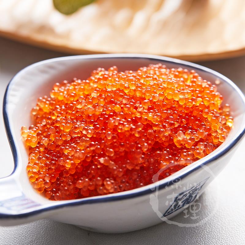 寿司飞鱼籽 大粒红蟹籽即食红蟹子馄饨云吞水饺鱼子酱红鱼子100
