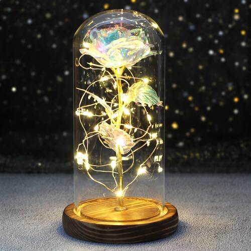 Wedding LED Enchanted Galaxy Rose Eternal Flower With Lights
