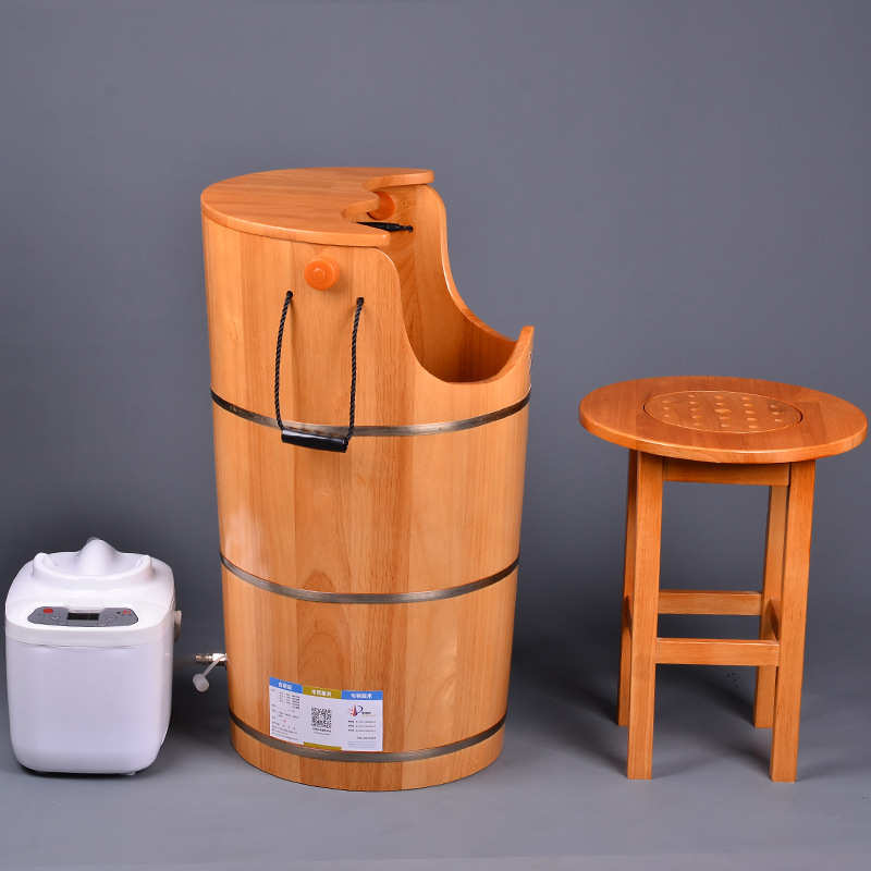 木风带凳子多用熏蒸桶蒸汽汗蒸木桶男女坐蒸木桶头部熏蒸桶泡脚桶