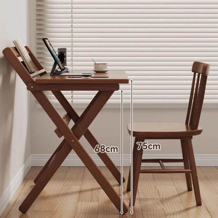 实木折叠桌家书用卧电脑桌室小户型床边童学习小桌子儿简易办3546