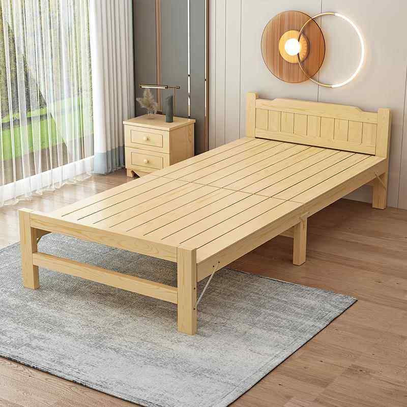 A12折叠床午休单人床家用简易实木床1米5经济型双人床办公室1米2