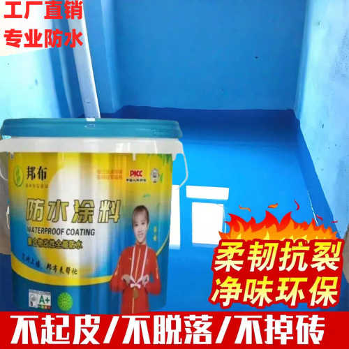 材料js补漏防水涂料鱼池胶屋顶聚合物水性防水材料基水泥防漏专用