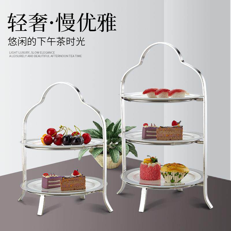 欧式三层下午茶糕点架宴会茶歇甜品架自助餐冷餐果盘点心架摆件
