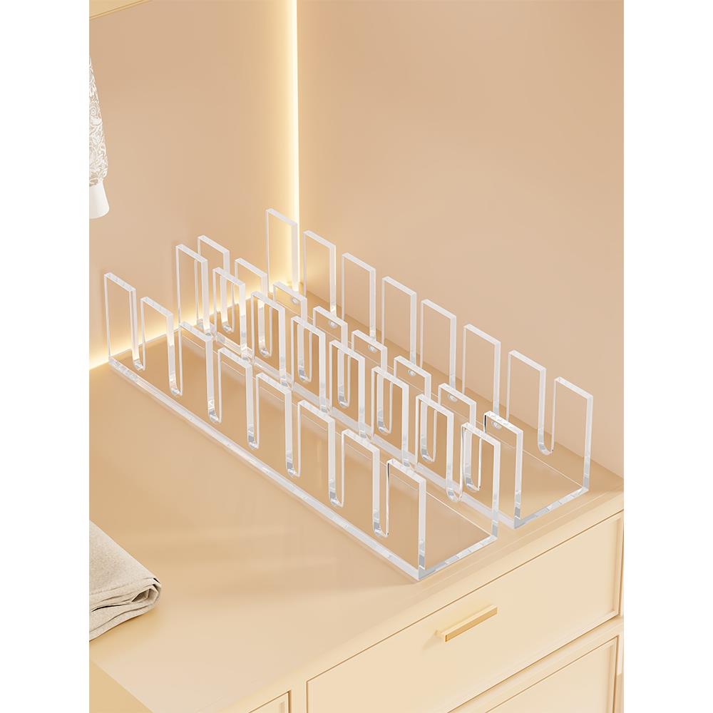 帽子收纳神器桌面鸭舌棒球帽分格置物架亚克力陈列架网球帽展示架