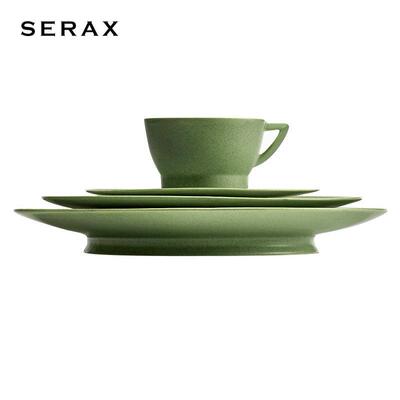 比利时Serax抹茶绿咖啡杯碟小众高级黑白简约杯子家用拉花杯茶杯