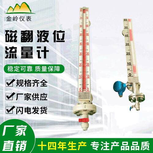 厂家直销磁翻板液位计测量精准磁性浮子液位显示适用高温高压强酸