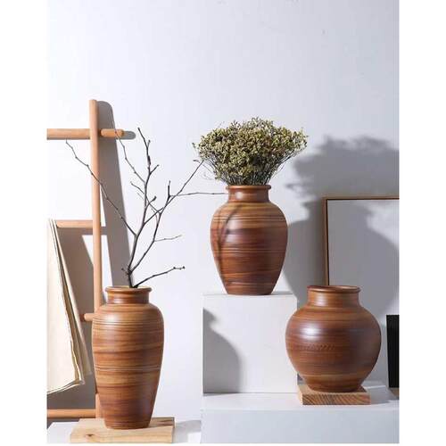 简约现代干花家用陶瓷台面北欧花瓶客餐厅电视柜插花装饰摆件陶罐