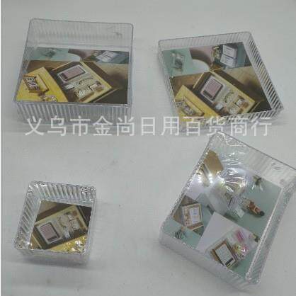 Home Acrylic Transparent Desktop Organizer Box for Office, S